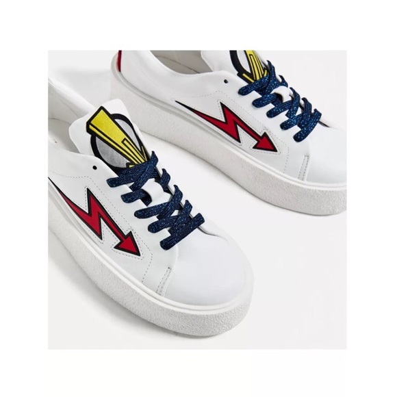 SOLD 📦❗️ZARA PLATFORM PLIMSOLLS PATCHES SNEAKERS - Picture 6 of 8
