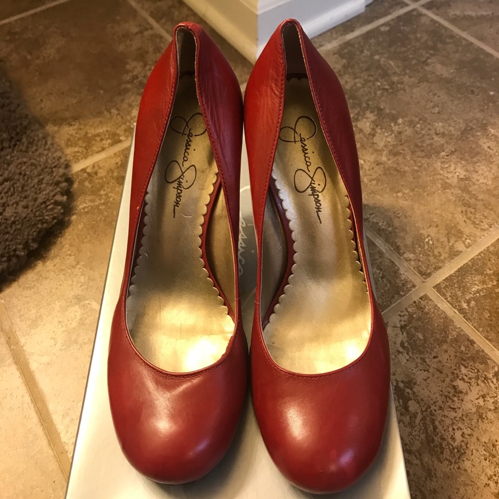 Jessica Simpson Ruby Red Heels