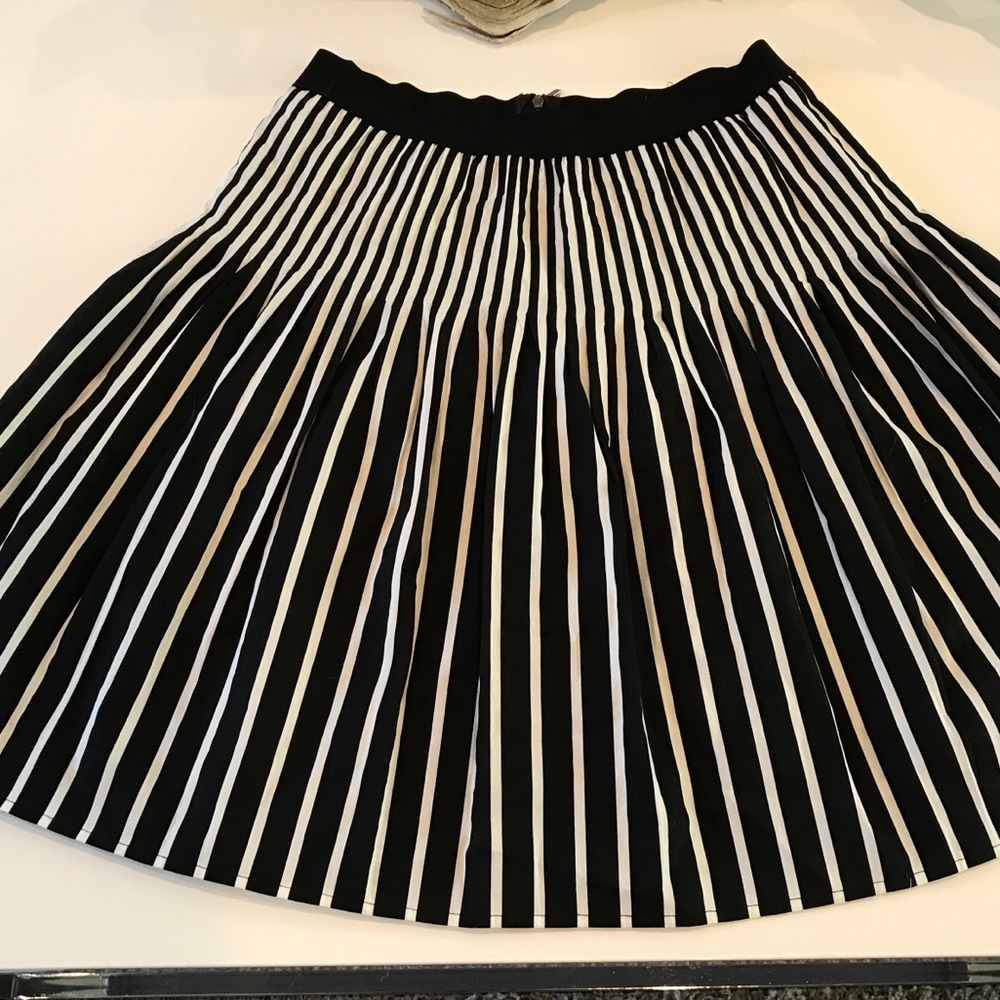 Versatile lined black and white skirt