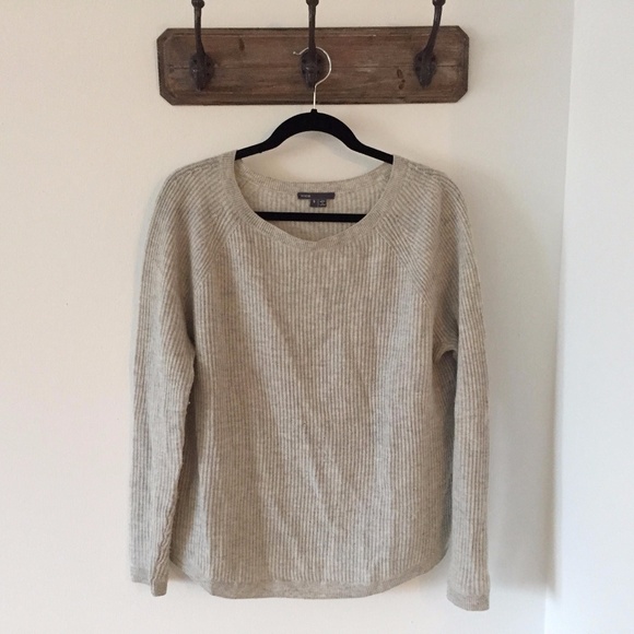 Vince grey ribbed sweater - Picture 1 of 2