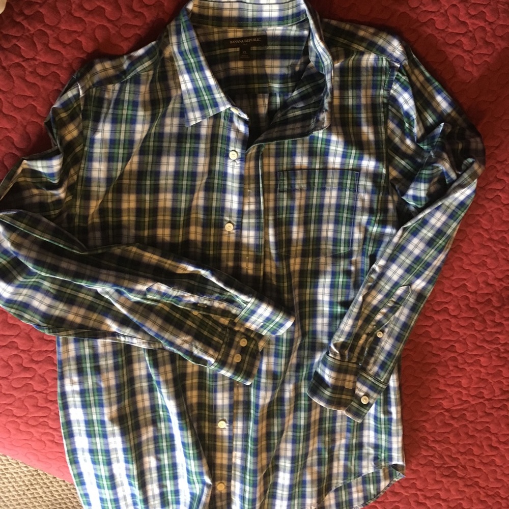 Banana republic button-down casual dress shirt XL