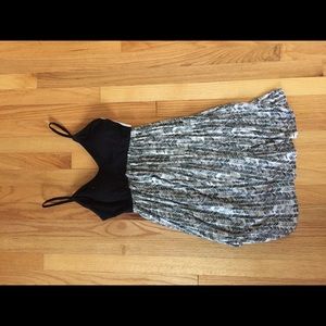 Black patterned knit dress