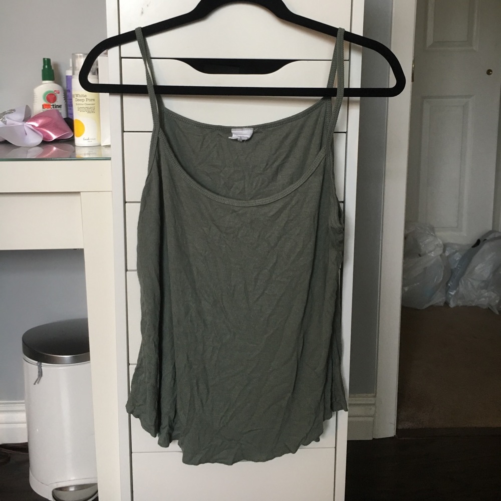 army green tank top