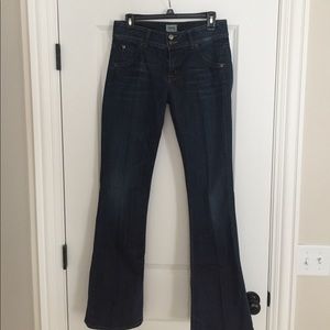 Darker wash bootcut jeans