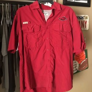 arkansas razorback button down