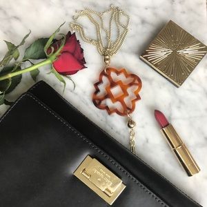 Like Tory Burch long tortoiseshell necklace