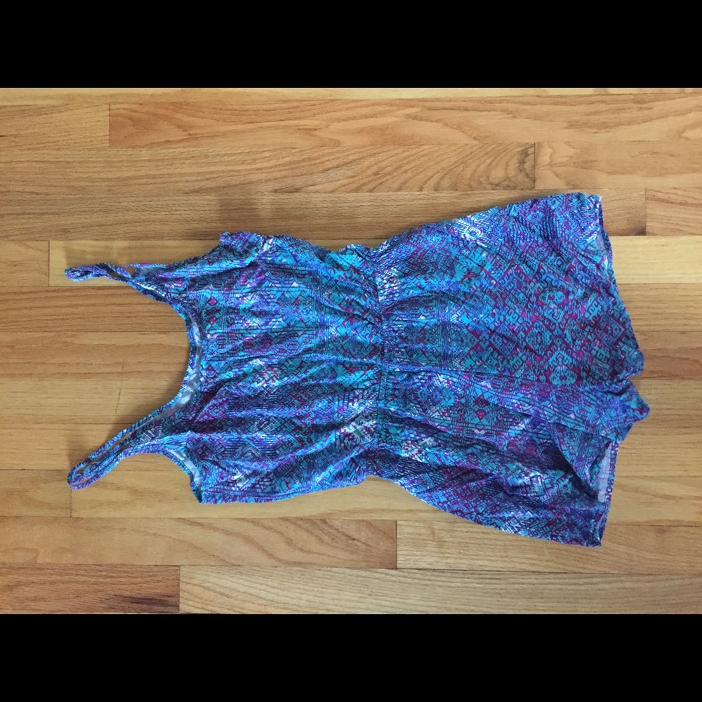 Blue patterned Romper