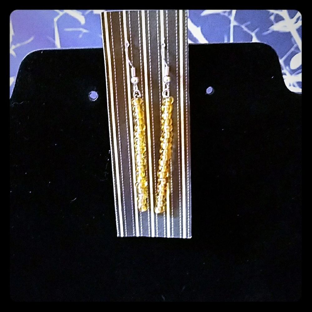 "Goldenrod" Dangle Earrings 2.5" Long