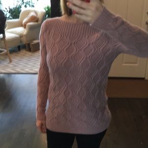 Mauve boat neck sweater from Loft