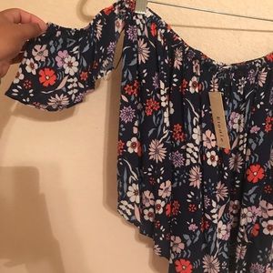 Floral off the shoulder top