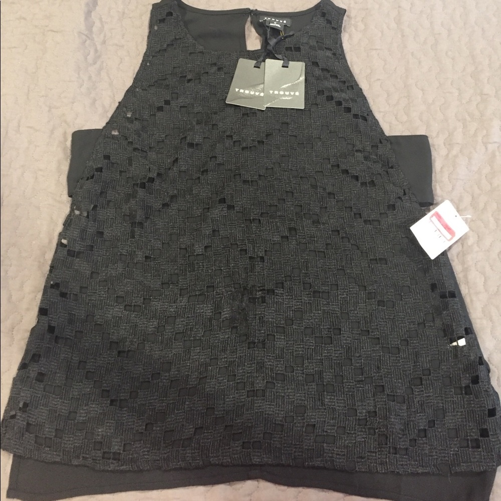 Trouve black see through tank top!
