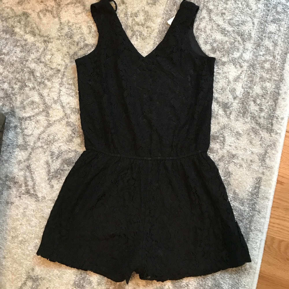 S Black Lace Romper! New with tags NWT! Beardance