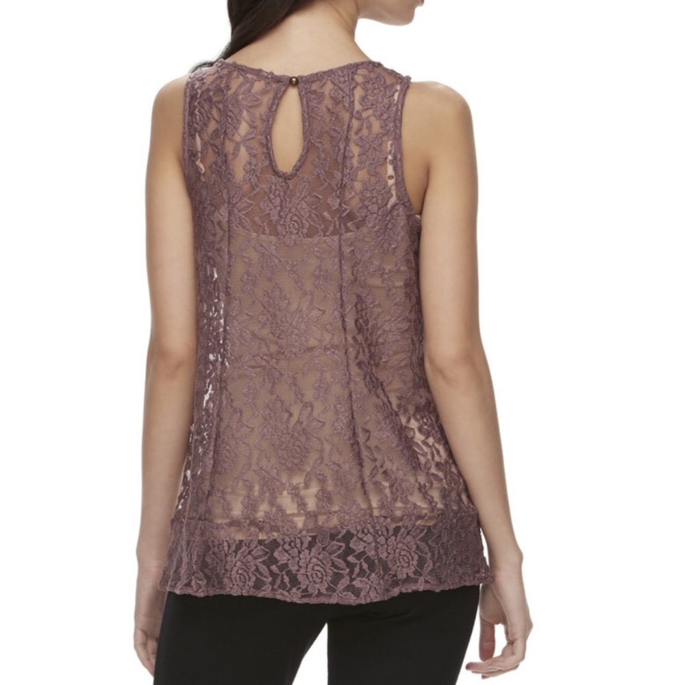 Sheer Lace Tank Top