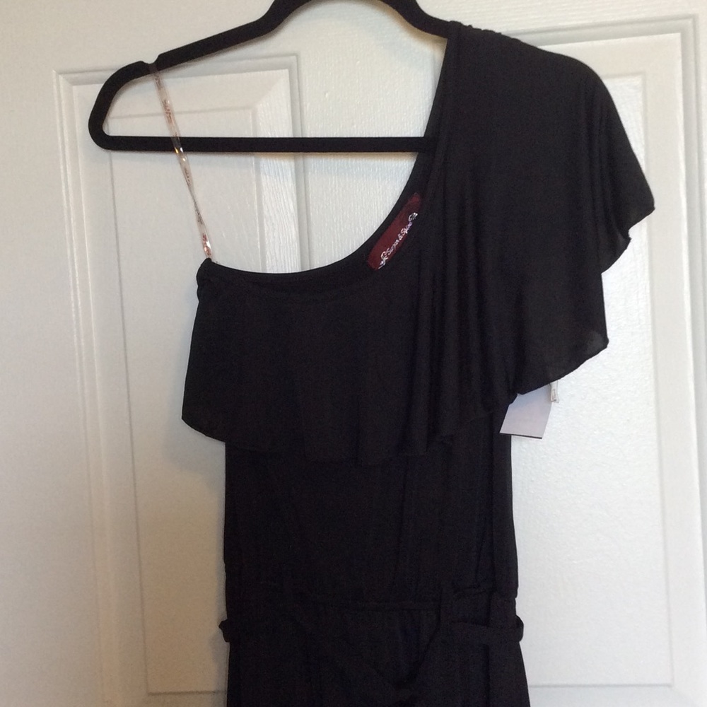 Black One-Shoulder Jumpsuit