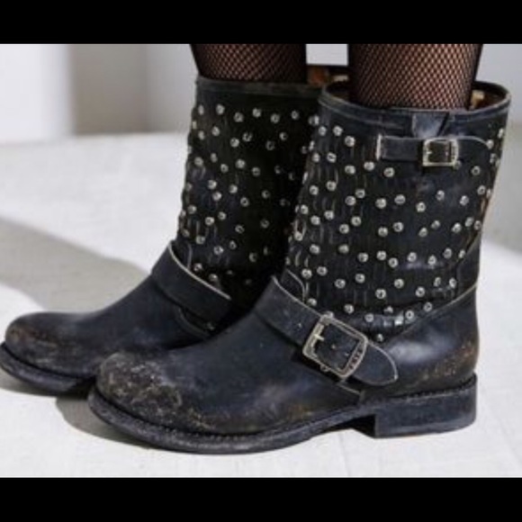 Frye Shoes - ✌🏻💕Frye Distressed Studded Boots✌🏻💕