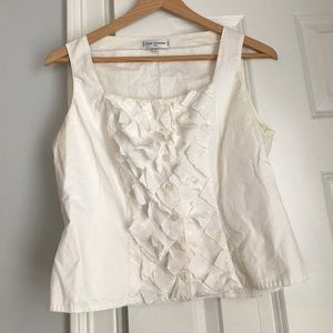 Authentic Anne Fontaine white sleeveless blouse
