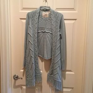 Anthropologie Angel of the North cropped cardigan
