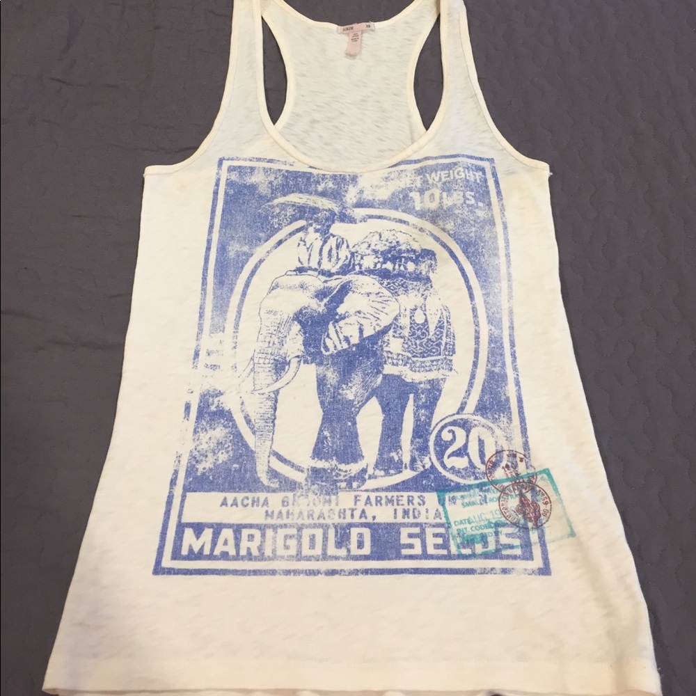 J. Crew graphic printed tank top!