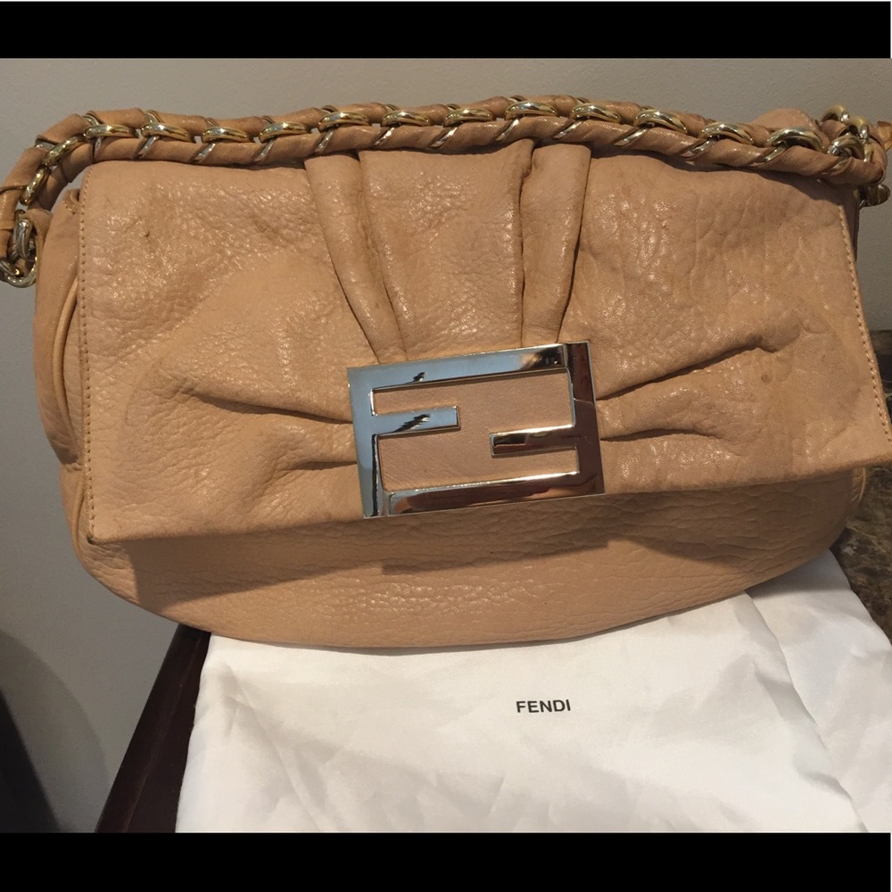 Fendi Hobo Handbag, Nude Color