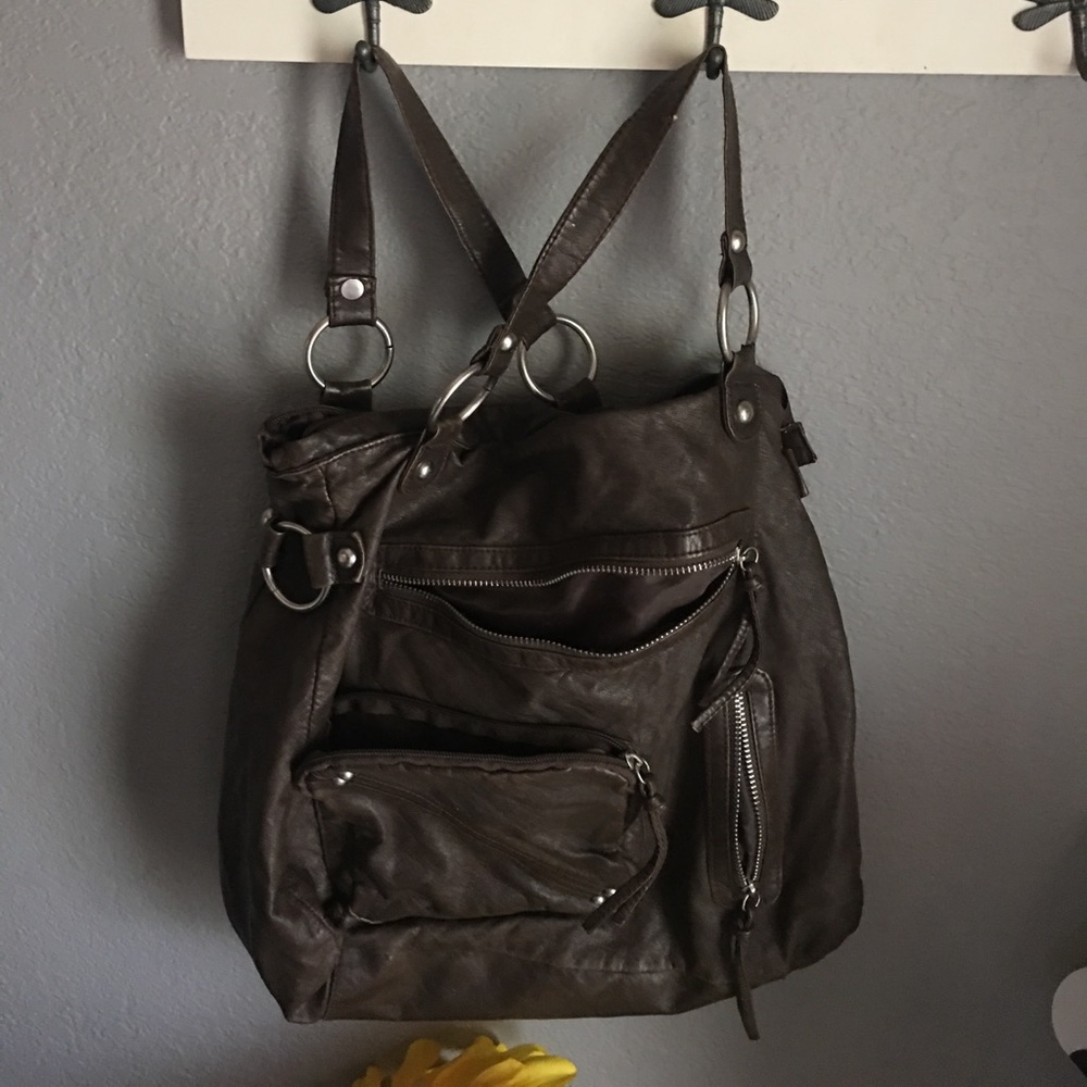 Massimo brown vegan tote