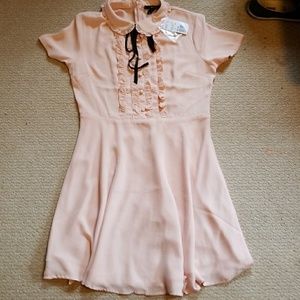 Never Worn. Light pink zipper high collar dress