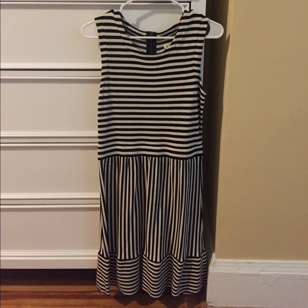Madewell ‘Hi-Line’ black & white stripe dress