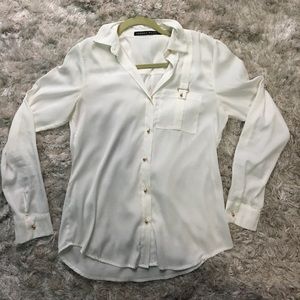 White button down blouse~ Ivanka Trump