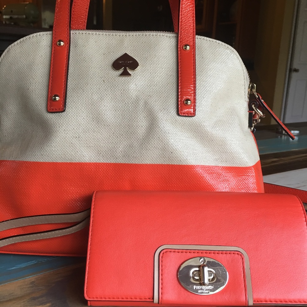 Kate Spade handbag and marching wristlet