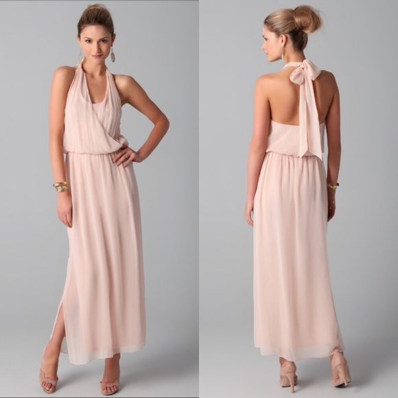 Alice + Olivia Dresses & Skirts - Alice + Olivia silk wrap front halter maxi dress