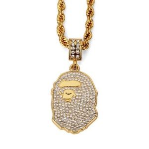 14kt Gold Plated Bape Diamond Chain Custom