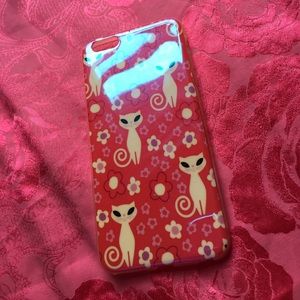 Really cute red cat iPhone 6+ phone case