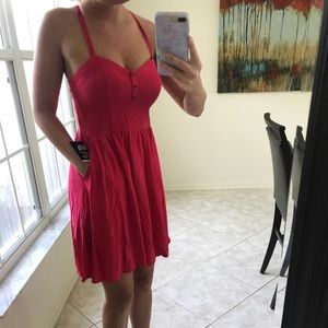 Express Pink Sundress with Pockets