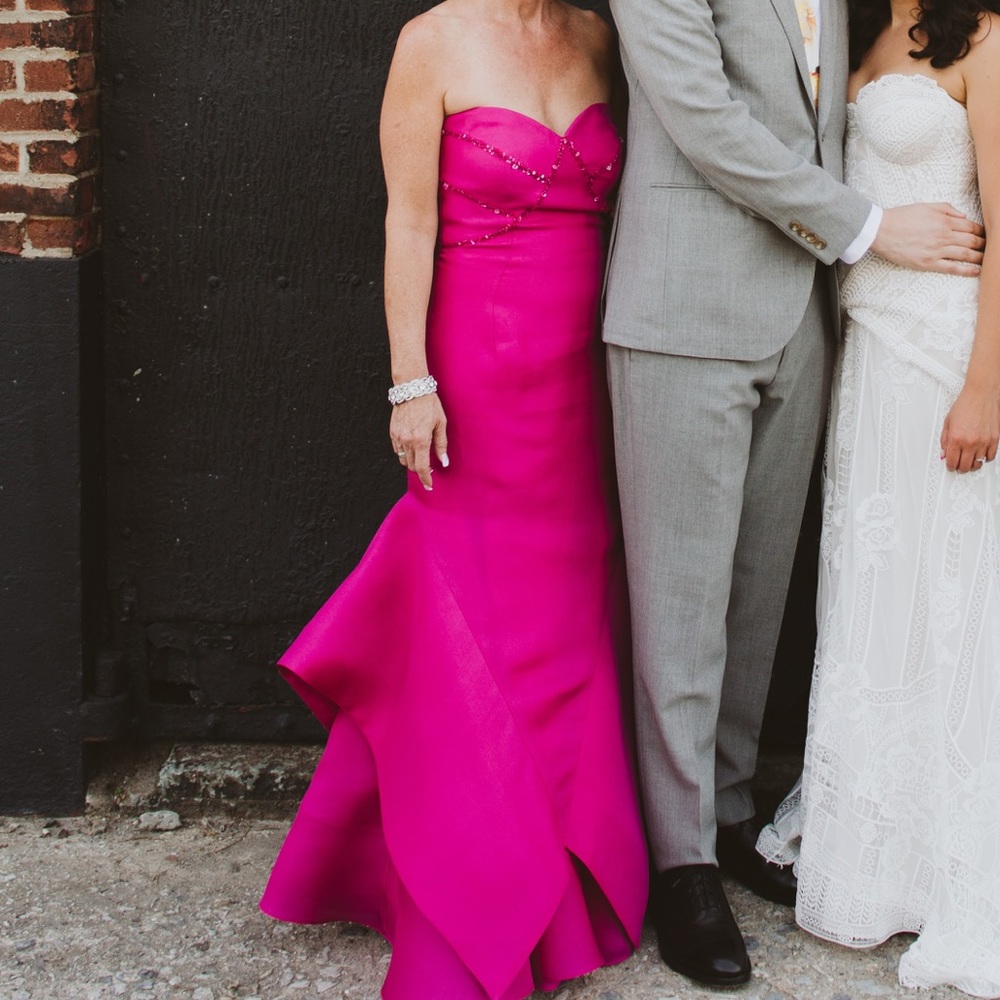 Fuschia evening gown