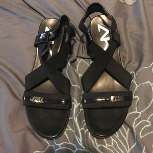 Anne Klein black sandals