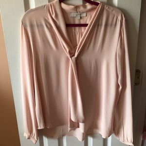 Blush pink Loft blouse size M