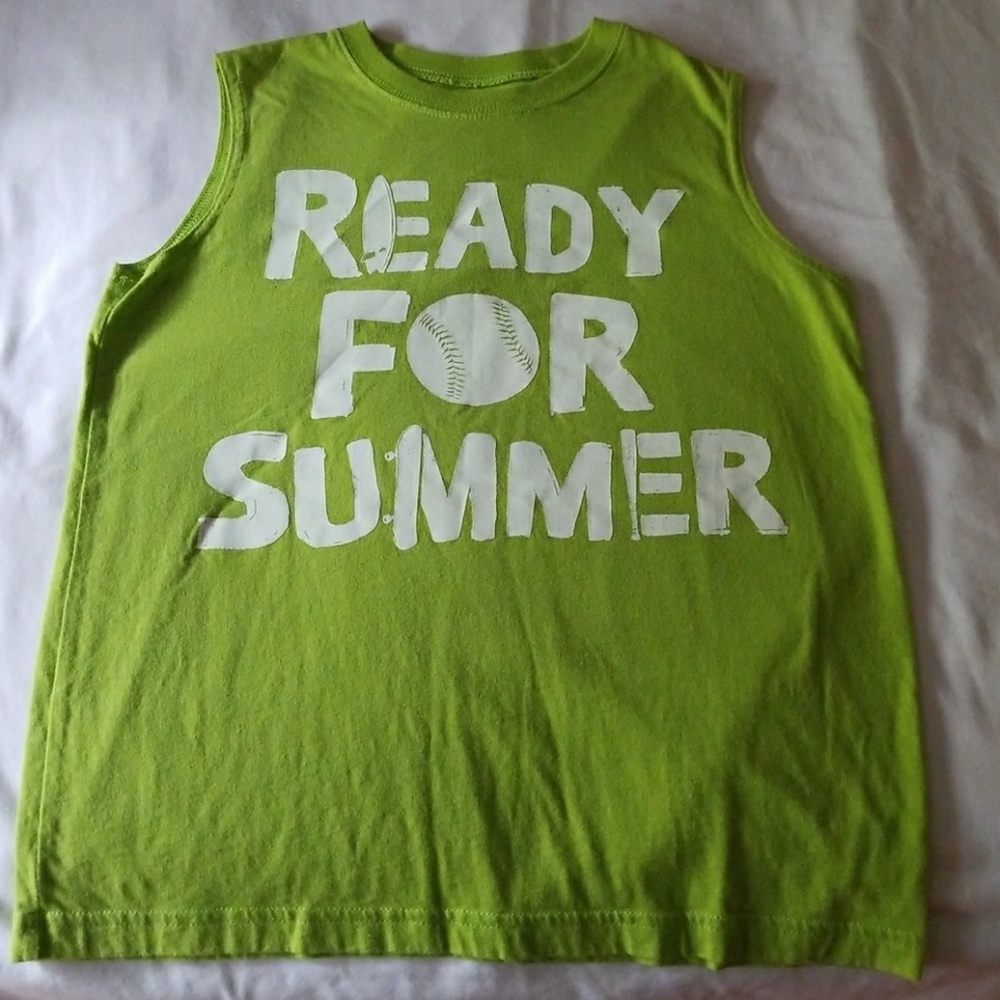 Boys green sleeveless
