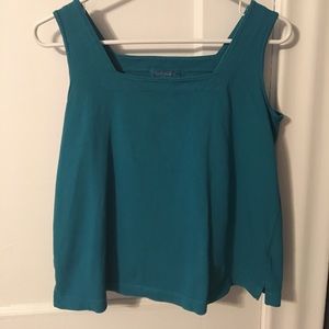 Fresh Produce Teal Cotton Cropped Tank