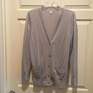 JCrew cardigan in pale gray/blue