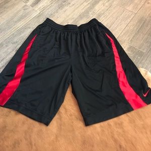Black & red Nike basketball shorts