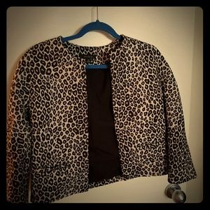Ann Taylor leopard blazer
