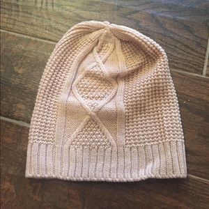 TJD Cable Knit Beanie in Dusty Rose. Never worn.