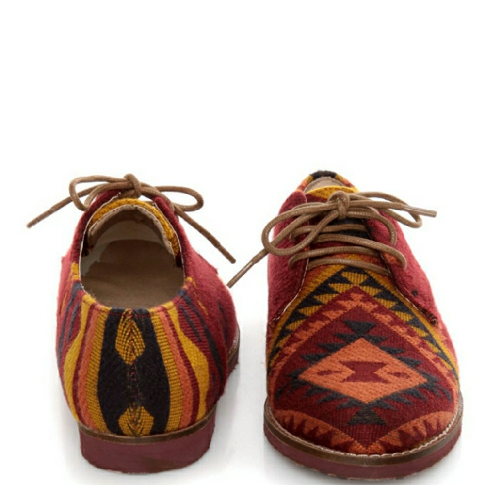 STEVE MADDEN JAZIE AZTEC MULTI SOUTHWESTERN OXFORD