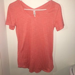 Orange workout shirt