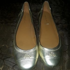 Coach gold flats