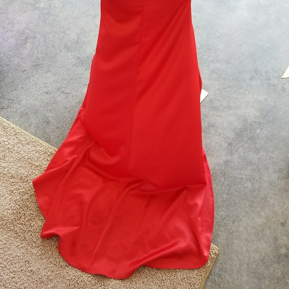 Red Strapless Gown - Picture 4 of 7
