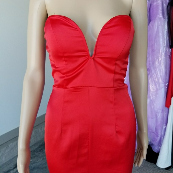 Red Strapless Gown - Picture 7 of 7