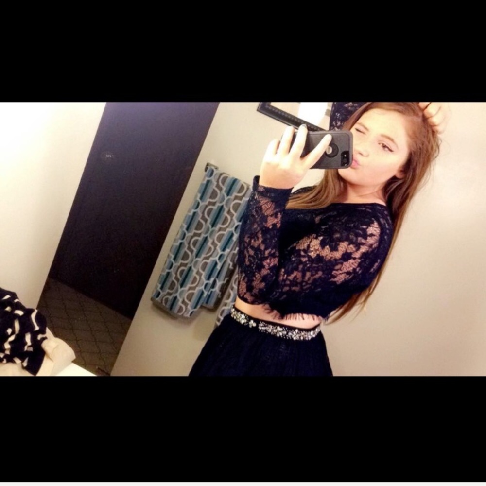 Blue Navy Two Piece Dress WILL NEGOTIATE