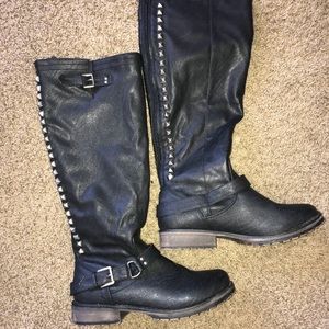 Black Studded Boots