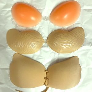 Bundle 3 pcs. self adhesive sticky push up bra