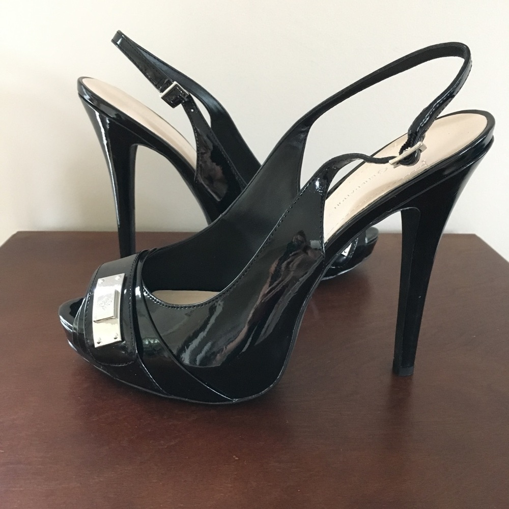 Bcbgeneration Patent Platform Slingback Heels - image 2